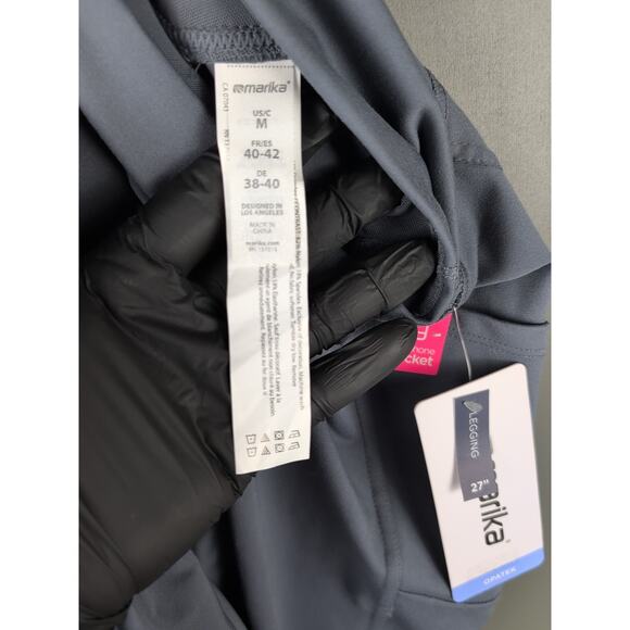 Marika Women’s Leggings Size M Gray 27” Opatek Squat-Proof with Phone Pocket NWT - Picture 3 of 8